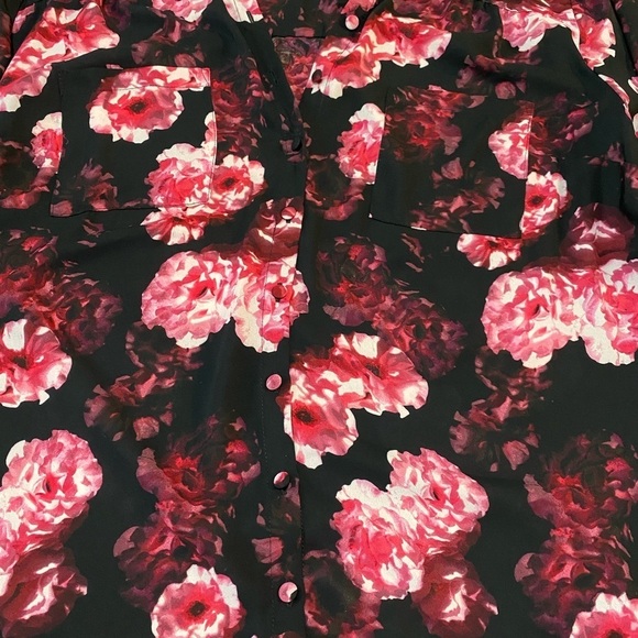 Torrid Madison Georgette Button-Up Long Sleeve Tunic Shirt size 2X - Picture 5 of 8